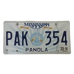 2014 Mississippi License Plate Panola Celebrating Creative Culture Used. Price: $24.99.
