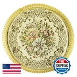 Wrapables Round Vintage Floral Placemat Gold Embroidery Set Of 2 Luxurious New. Price: $36.78.