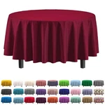 12-PACK Premium Plastic 84-INCH Round Tablecloth Burgundy New. Price: $32.52.