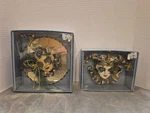 Vtg Dolomite Mask Collection By Timeless Treasures Set Of 2 Emerald/gold New. Price: $23.97.