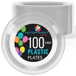 Exquisite Clear Plastic Plates For Party 9" Disposable New. Price: $28.69.