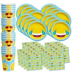 Emoji Birthday Party Supplies Set Plates Napkins Cups Tableware Kit For 16 New. Price: $24.06.