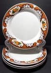 Set Of 4 American Atelier 10.25" Dinner Plates Harvest Pumpkin 5797 Thanksgiving Used. Price: $24.50.