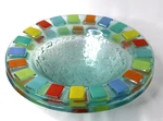 Villeroy Boch Twist Alea Vitrum Fused Glass Bowl Set 2 Multi Color Mosaic 7". Price: $38.95.
