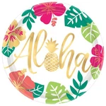 Amscan Aloha Pineapple Metallic Luau Party Paper 10.5IN Dinner Plates, 8 Ct New. Price: $12.88.