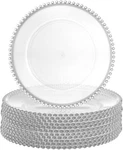 12 Pack Clear Plastic Charger Plates With Bead Rim 13 Inch Round Serving Open. Price: $16.39.