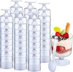 Nuogo 100 Pack 5 Oz Clear Plastic Dessert Cups With Spoons Mini Disposable Open. Price: $22.99.