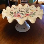 Elegance Brand Ruffled Footed Cake Stand With God All Things Possible New. Price: $19.95.