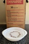 New Dynaware 9 Round Pie Plate Pyr-o-rey Brown Daisy Corn Flower Vtg Nos. Price: $10.00.