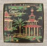 New Boxed Caspari Of 40 Christmas Pagodas Black 3-PLY Napkins X5. Price: $29.00.