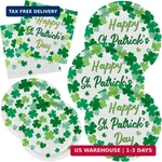 Gatherfun Irish Shamrock Themed Tableware Set, Paper Plates & Napkins For 50, St New. Price: $42.15.