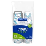 Dixie To Go 66 Piece Disposable Coffee Cups 12 Oz Multicolor With Lids New. Price: $17.59.