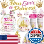 Xynic 201PCS Four Ever Princess Birthday Decorations Tableware Set Serves 25, New. Price: $41.26.