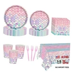 Askljeby Mermaid Birthday Party Decorations Plates Set For 121 Pcs Pink New. Price: $34.25.