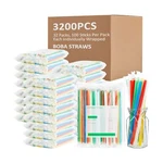 Tessco 3200 Pcs Jumbo Smoothie Straws, Pack 100 Each, 0.43 X 9.84'' Bo... New. Price: $168.77.
