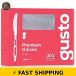 Gusto Heavy Duty Clear Plastic Knives 200-PACK New. Price: $37.99.