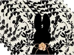 Black Bunny Leaves Bow Easter Placemats Set Of 4, 12X18 Inch Spring Table New. Price: $17.94.