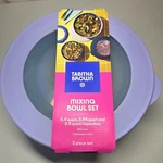 Tabitha Brown 3-PC Mixing Bowl Set 5.9QT, 3.94QT & 2.5QT W/lids Dishwasher Safe New. Price: $24.99.