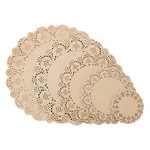 Juvale Brown Paper Doilies - 4, 6.5, 8.5, Different Sizes, New. Price: $24.46.