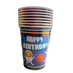 8-PK Treasures Gifted Astronaut Shuttle Rocket Ship Happy Birthday 9OZ Cups 12Z New. Price: $11.95.