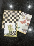 Mackenzie Childs Napkins Courtly Check, Butterfly Garden & Frog For Decoupage New. Price: $10.00.