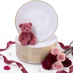 100PIECES White With Gold Rim Plastic Plates - 7.5INCH Disposable Salad/... New. Price: $42.49.