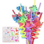 Fzr Legend 24 Reusable Dinosaur Drinking Plastic Straws + 6 Temporar... New. Price: $23.32.