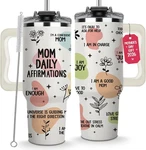 Mothers Day Gifts For Mom, Daily Affirmations Tumbler 40OZ Mom's New. Price: $37.48.