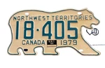 License Plates Canada Northwest Territory 1979 18 405 Used. Price: $90.00.