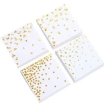 100 Gold Napkins 4 Assorted Designs 3-PLY Cocktail Folded 5 X ... New. Price: $18.26.
