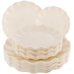 Liyh 24 Pcs Plastic Reusable,unbreakable Dinner Plates, Scalloped Plas... New. Price: $42.11.