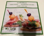X 1000 4" Club Sandwich Frill Toothpicks Wooden Food Cocktail New. Price: $40.00.