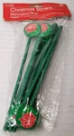 Amscan Poinsettia Stirrers Christmas Drink Swizzle Stick Plastic Vtg 10 New. Price: $8.00.