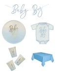Blue Baby Shower Boy Party Tableware Decorations Plates Cups Napkins Tablecover New. Price: $32.19.