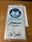 Vintage Duni Silk Water Repellent Tablecloth Cover 54" X 108" New. Price: $17.99.