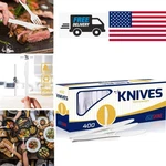 Extra Heavyweight Disposable Plastic Knives 400 Count White Utensils For Events New. Price: $64.59.
