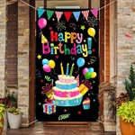 Tatuo Colorful Happy Birthday Banner Door Cover Porch Sign Large, White New. Price: $13.35.