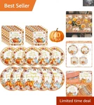 Fall-themed 40 Pcs Thanksgiving Plates And Napkins Perfect For Hosting New. Price: $14.39.