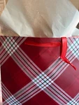 American Greetings Red Plaid Gift Bag Tissue Paper 14.75" X 8.25" 20" Holiday New. Price: $24.39.