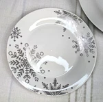 Set Of 2 Royal Norfolk Christmas Silver Snowflakes Salad Plates Beautiful 8" Nwt New. Price: $14.95.