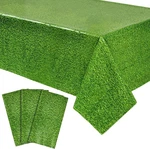 Plastic Grass Tablecloth - Durable Cover For Golf Birthday Decorations Wide New. Price: $17.99.