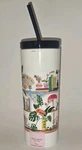 Kate Spade New York Bookshelf Insulated 20 Oz Tumbler With Straw, White. Price: $17.99.