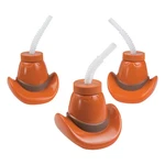 Fun Express 15 Oz. Cowboy Hat Reusable Bpa-free Plastic Cups With Lids & Straws New. Price: $30.62.