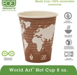 Renewable Resource Hot Drink Cups, Oz, Plum, 1000 Per Carton (ECOEPBHC8WA). Price: $94.49.