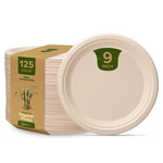 Gusto 100% Compostable 9 Inch Kraft Paper Plates 125 Count Eco-friendly Hea... New. Price: $31.79.