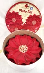 4 Boston Warehouse Trading Corp Poinsettia Luncheon Plate W/box Christmas B. Used. Price: $25.99.