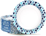 Oumuua 10 Inch Paper Plates, Disposable Soak Proof & Cut New. Price: $29.89.