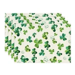 Lucky Shamrock St. Patrick's Day Placemats For Dining Table, 12 X 18 Inch Season New. Price: $13.99.