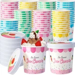 48 Pcs 16OZ Ice Cream Cups With Lids, Disposable Sundae Dessert Bowls, Frozen... New. Price: $46.41.