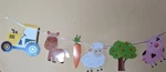 Barnyard Farm Animals Birthday Preschool Shower Party String Banner Used. Price: $8.50.
